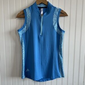 Adidas Women's New With Tag Polo Golf sleeveless shirt size extra small blue
